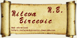 Mileva Birčević vizit kartica